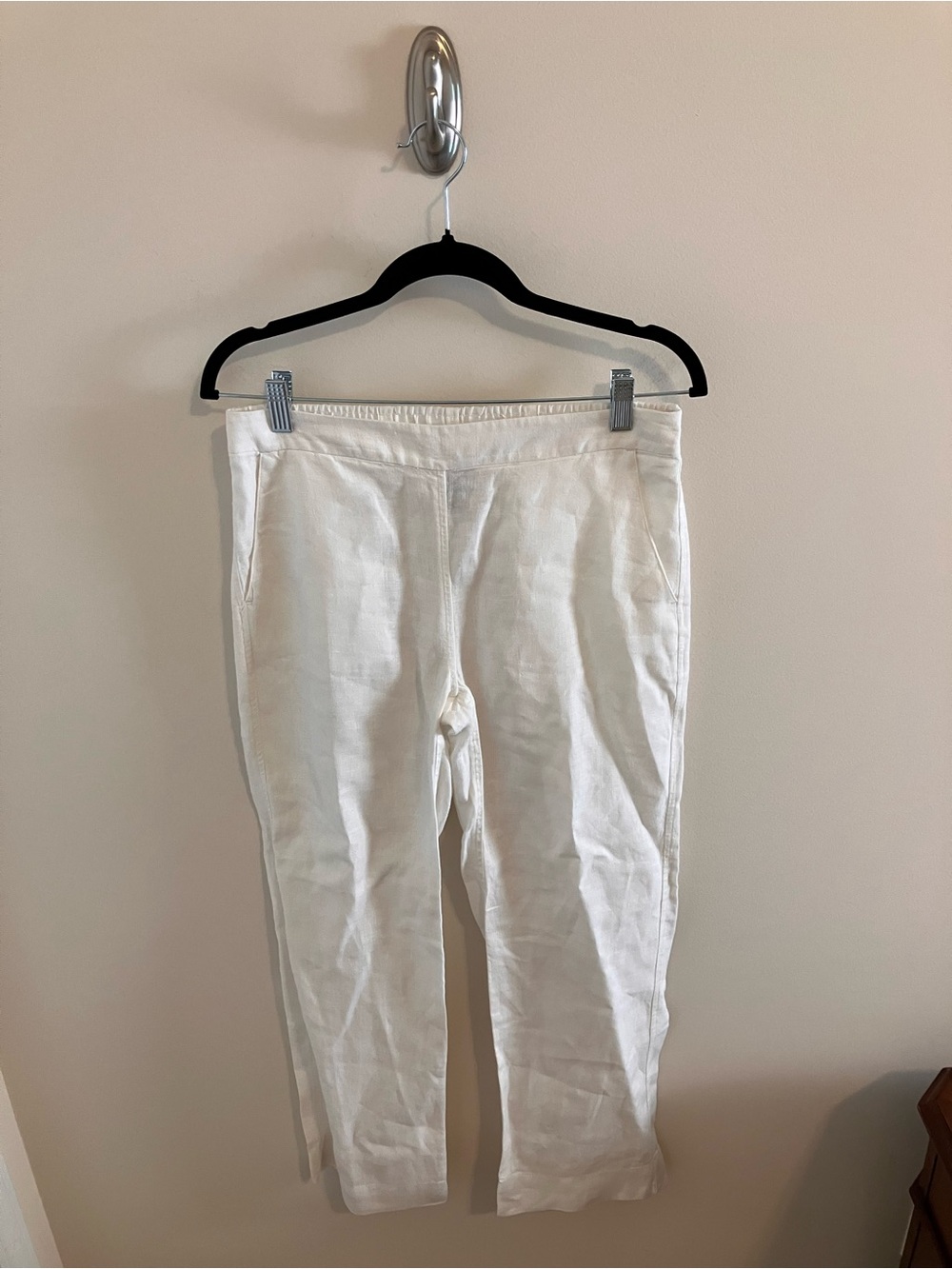 NWOT Chico's 100% Linen Pants in White Size 0 Regular